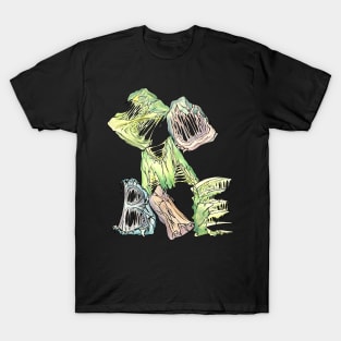 Dramabite Zombie Typography Text Character Statement Undead Apocalypse T-Shirt